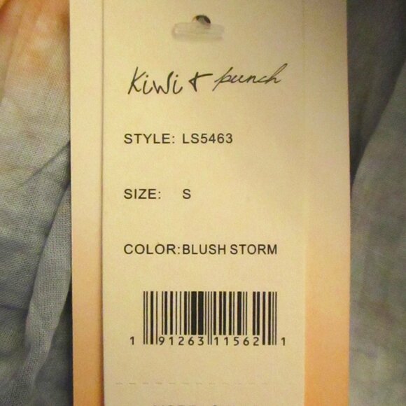 NWT!! Kiwi + Punch Miami Crop Top Pink & Blue (Blush Storm) Tie Dye, Size S - Picture 10 of 11
